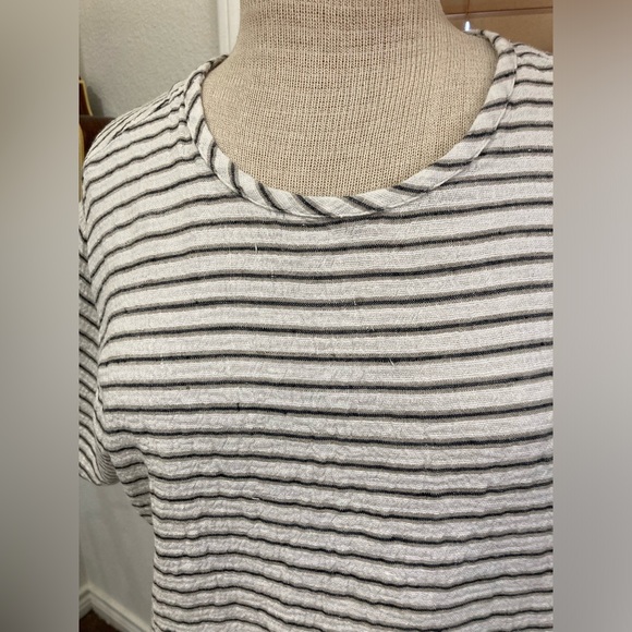 FLAX 100% LINEN Striped Sz S - Picture 3 of 4